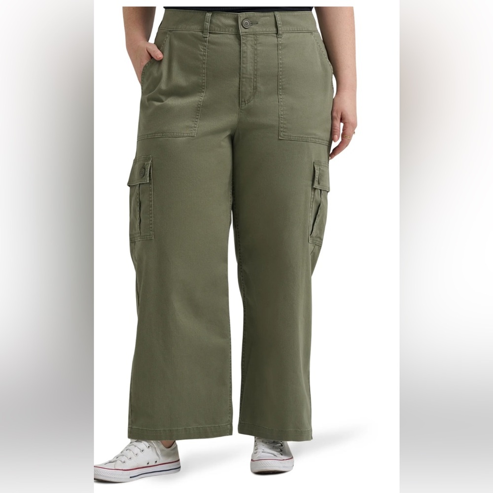 NWT Lee Heritage Loose Straight mid rise Mercantile green